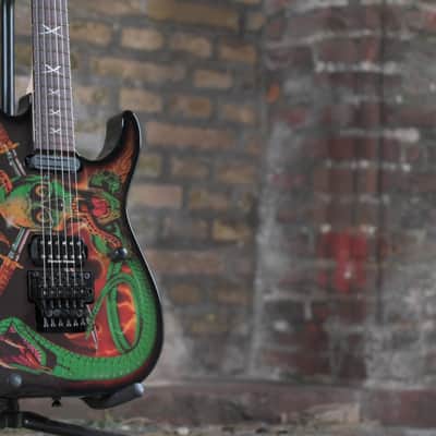 ESP Signature Series Guitars George Lynch Signature - Black w/ Skulls &amp; Snakes Graphic (PRE ORDER) image 9
