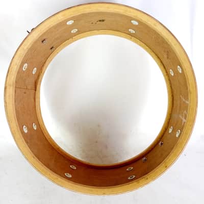 Ludwig 6.5x14" Auditorium Transition Badge Snare Drum Rare P83 10/28/60 Mahogany image 11