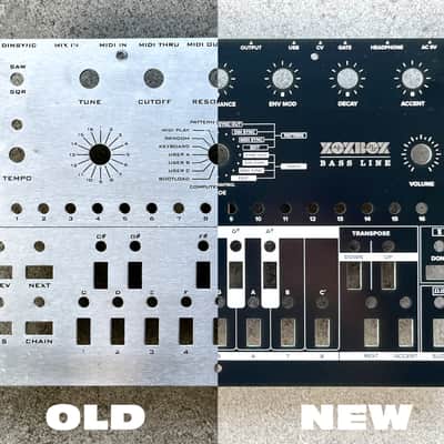 XOXBOX 303 Clone Custom Front Control Panel - Satin Black or Satin White image 2
