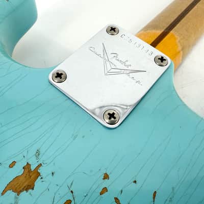 2019 Fender Custom Shop ‘59 Stratocaster Heavy Relic – Aged Daphne Blue image 11