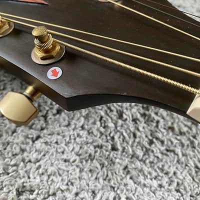 40 Inch Black Acoustic Guitar, Spruce Wood Veneer Top, Mahogany Neck image 14