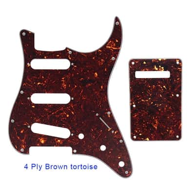 Guitar Pickguard With Back Plate Suit For USA/Mexico Fender Strat Standard SSS ST-3 ply white image 18