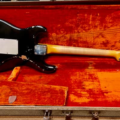 Fender Old & Real Stratocaster Pre-L Slab Board 1960 - Old Black Refinish image 15