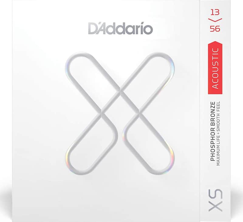D'Addario XSA1356 XS Medium Coated Phosphor Bronze Acoustic Guitar Strings, 13-56 image 1