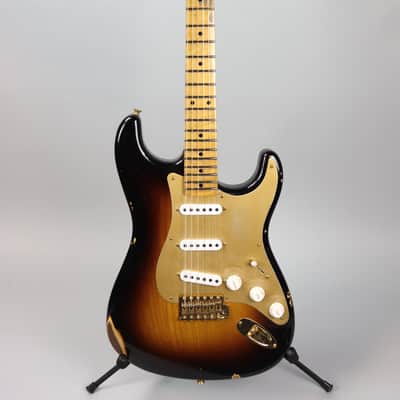 Fender Custom Shop Limited '55 Bone Tone Strat Relic Wide Fade 2 Color Sunburst image 2