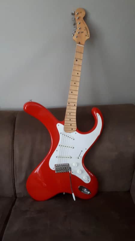 Sale!! 
Brian Eastwood Fender Bender Stratocaster Distortorcaster 1992 Fiesta red Unique Rare Nr.5 Custom Hand Made image 1