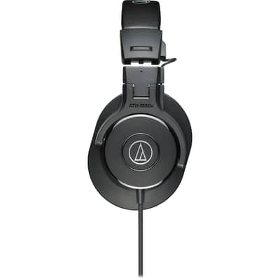 Audio-Technica ATH-M30x Closed-Back Monitor Headphones with Gator Frameworks Headphone Hanger For Desks Calrad 42-222 Lightning to 3.5mm Headphone Adapter and StreamEye Polishing Cloth image 3