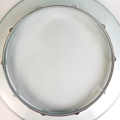 14"Die-Cast Snare Drum Rim 10Lug Batter Hoop Gretsch Style Chrome Top Side MINTY image 5