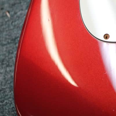 1992 Fender MIM Standard Stratocaster Vintage Tremolo Rosewood Fretboard Electric Guitar Crimson Red Metallic image 9