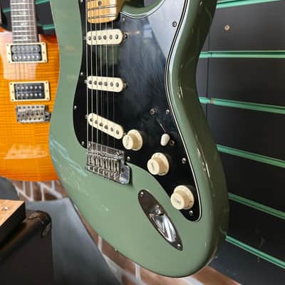 Fender American Professional Stratocaster Antique Olive 2017 Electric Guitar image 5