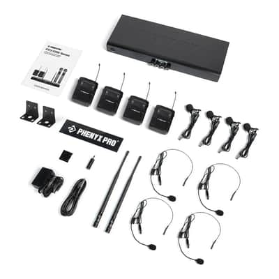 Phenyx Pro PTU-5200-4B Quad Wireless Microphone System With Frequency Hopping image 6