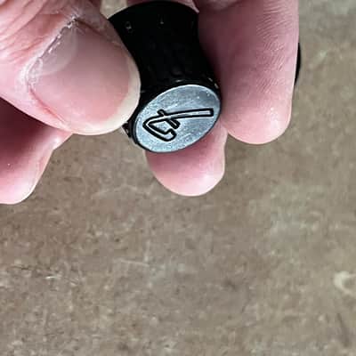 set Fender Japan F logo knobs black guitar bass Lyte image 4