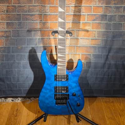 Jackson JS Series JS32Q DKA Dinky Archtop Amaranth Fretboard Transparent Blue image 1