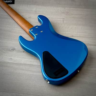 Sadowsky MetroExpress 21-Fret Hybrid P/J Bass, Morado Fingerboard, 5-String - Solid Ocean Blue Metallic High Polish (SMX21HP5 J2R OKU FR) image 6
