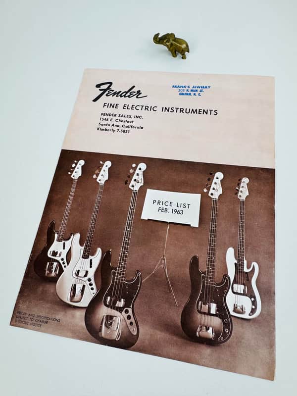 Fender Fine Electric Instruments Price List, February 1963 Bild 1