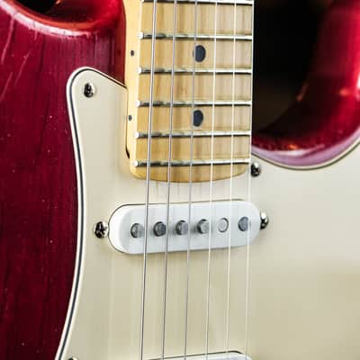 2005 Fender Highway One Stratocaster crimson red transparent image 7
