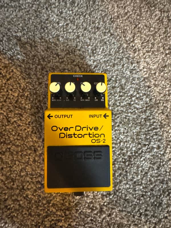 Boss OS-2 OverDrive/Distortion (Silver Label) 1990 - Present - Yellow image 1