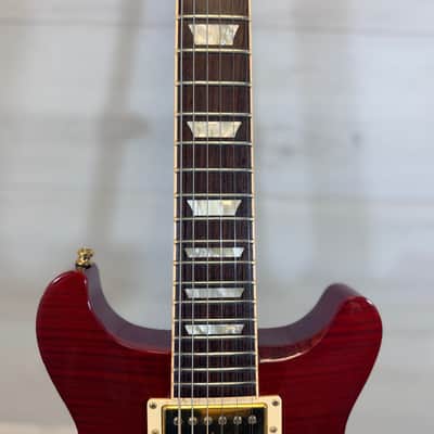 Gibson Les Paul Standard Double Cutaway Plus Trans Red – Repaired Headstock 2005 - Trans Red image 4
