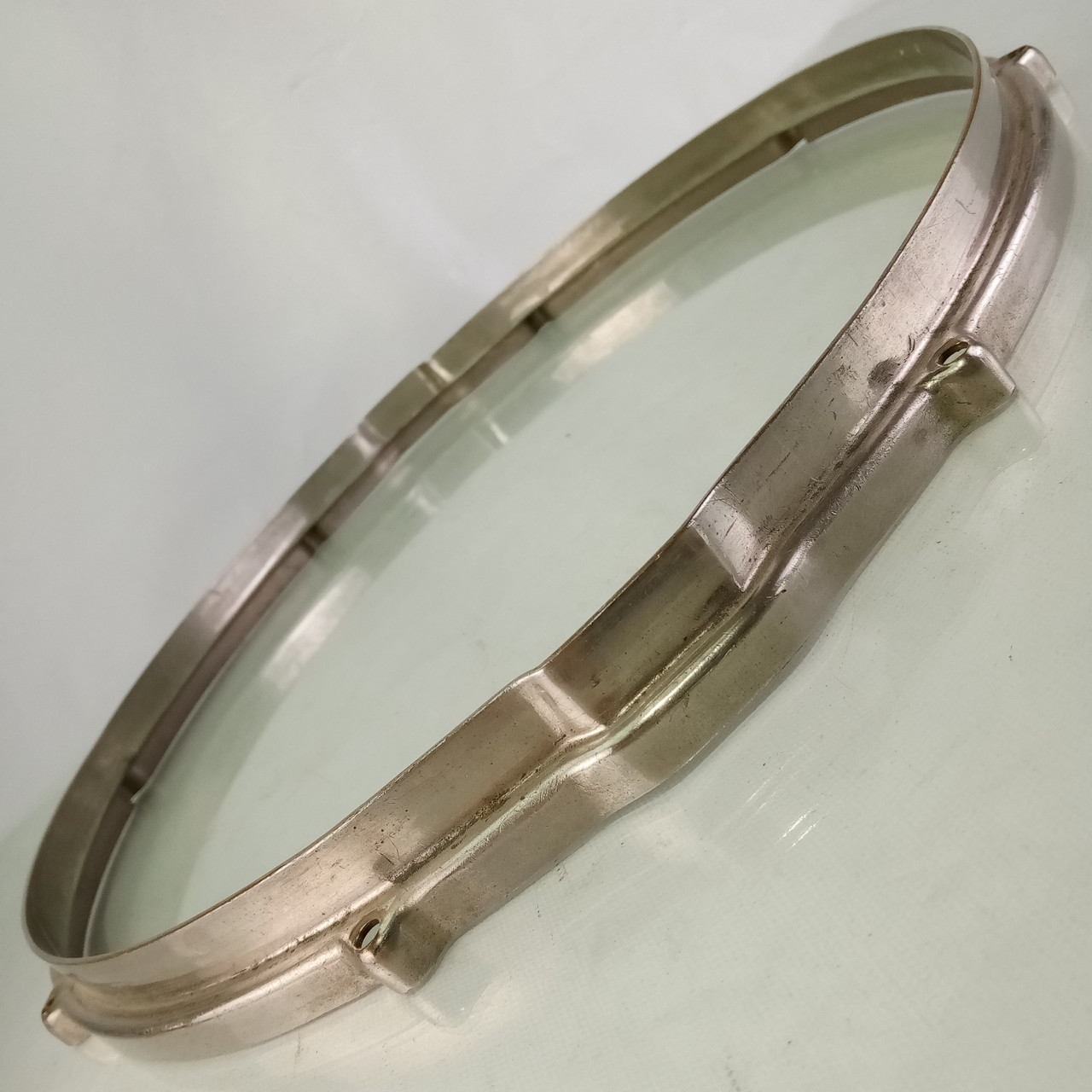 Ludwig 14"Standard/Silver Anniversary Snare Drum Resonant Rim/Hoop NOB Brass 30s — main photograph