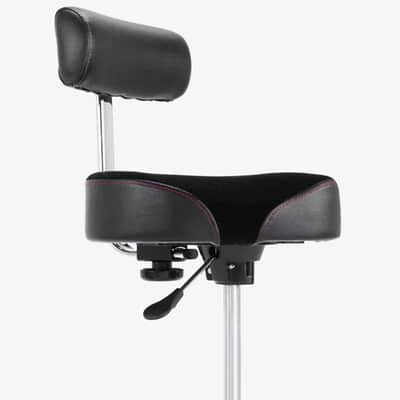 Gibraltar 9808HMB 9000 Series 16-Inch Hydraulic Cordura Saddle Drum Throne with Backrest image 4