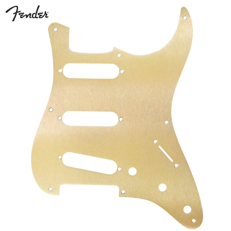 Fender Standard Stratocaster Guitar Pickguard '57 Gold Anodized 8 Hole 1 Ply S/S/S image 1