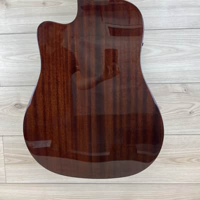 OPEN BOX - Fender CD-60SCE Dreadnought Acoustic-Electric Guitar All Mahogany image 6