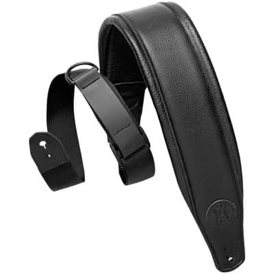 MRHGP-BLK Sangle RipChord logo Levy's Cuir pleine fleur 8,9 cm Black Levy s image 1
