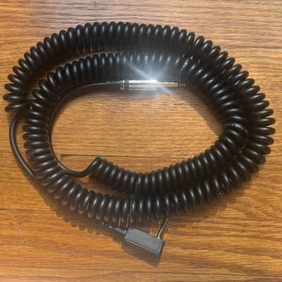 Vox VCC090BK Vintage Coiled 1/4" Straight / Angled TS Instrument Cable - 29.5' 2005 - Present - Black image 1