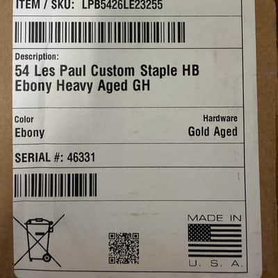 Gibson Custom Les Paul 1954 Reissue Staple Pickup HB Ebony Heavy Aged Murphy Lab Limited Edition New Unplayed Auth Dlr 8lb13oz #331 Bild 25