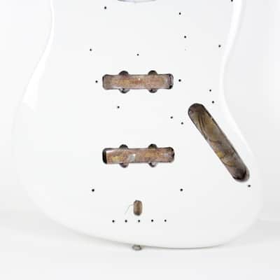 1972 Vintage Fender Jazz Bass BODY White Re-fin 1970s USA Guitar image 8