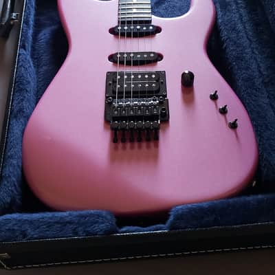 1986 USA Charvel San Dimas Original Pink Pearl Ebony Slab Pearl Dots image 14