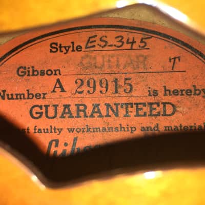 1958 Gibson ES-345 Prototype owned by Hank Garland image 20