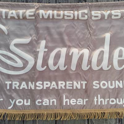 Vintage Late 1960's Standel Solid State Music Systems Music Store Dealer Banner! Extremely Rare, Original Display Sign! image 3
