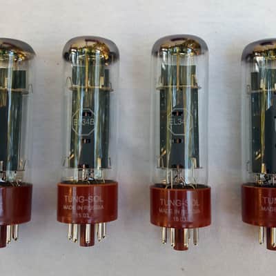 New 4x TungSol EL34B / EL34 | Matched Quad / Quartet / Four Tubes | Free Ship image 2