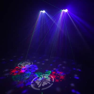 Rockville INSTA PARTY 51 5-in-1 Dance Floor DJ Effect Light Derby/Laser/Strobe image 8