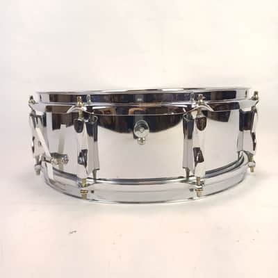 Premier 5x14"Snare Drum Chrome Steel Model 1005 8Lug England Everplay Vintage70s image 4
