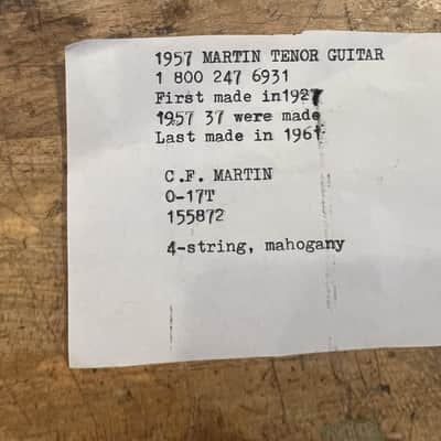 Martin 1957 0-17T Tenor Guitar image 8