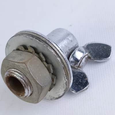 *Ludwig Disappearing Spur Mounts Straight Bass Drum Leg Receiver 60s Chrome W&A* image 2