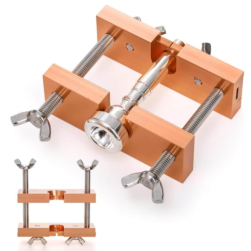 Trumpet Mouthpiece Puller Tool, Professional Rose Gold Mouthpiece Remover, Adjustable Aluminium Trombone Horn Repair Tools For Wind Instrument Baritone Euphonium Mellophone