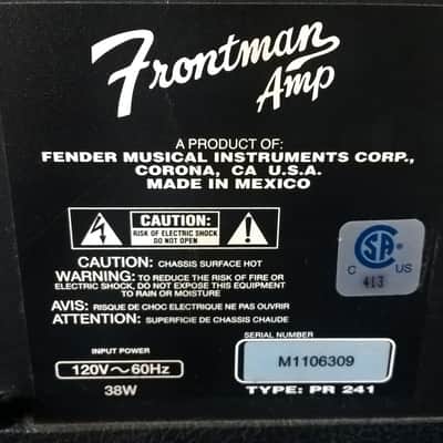 Fender Frontman 38 Watt PR 241 Guitar Combo Amplifier -- Excellent Condition image 8