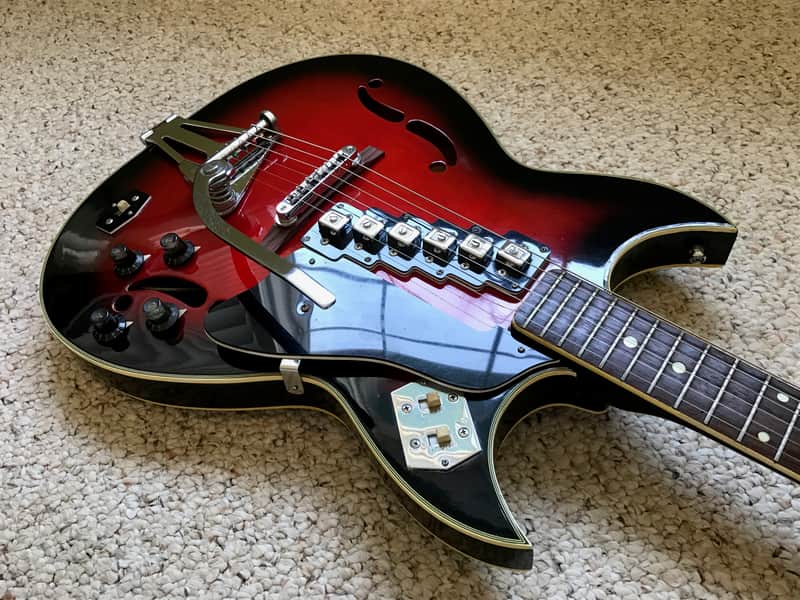 ビンテージ　60's Sekova Greco 135フルアコ　日本製 Sekova Grecian | Late 1960's | Cherry Red Burst | RARE | Reverb