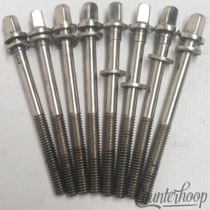 Leedy&Ludwig 8x 2 5/8" Tension T-Rods Floor Tom / Snare Drum Vintage 40s Nickel image 1