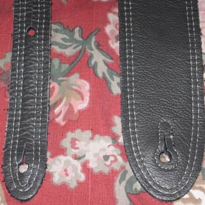 new old stock (no tags) near A+ Perri’s Leathers Ltd BM2DS Guitar Strap, 2" Reversible Black / Gray Italian Premium Leather Guitar Strap, with white double stitching, entire strap is leather padded, Adjustable Length from 42" to 56" image 21