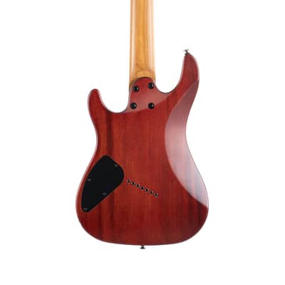 Cort KX Series Multi Scale 7 String Electric Guitar - Open Pore Mahogany image 2