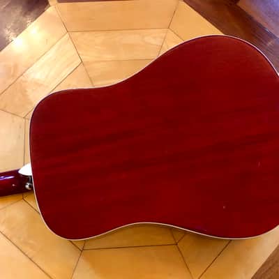 NAUGHTY BOY HUMMINGBIRD ACOUSTIC ELECTRIC DREADNOUGHT GUITAR in CHERRY BURST w/ GATOR CASES GIG BAG & STRAP image 15