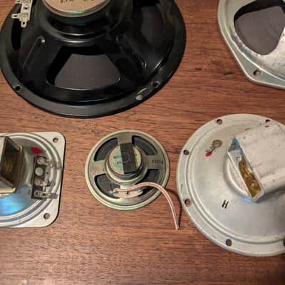 Vintage Mixed Fender, Gibson, Magnatone, Utah Guitar Amp Speaker Lot, 8", 5", 3" image 5