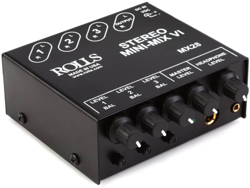 Rolls MX28 Stereo Mini-Mix VI 3-channel Stereo Line Mixer (MX28d1) image 1