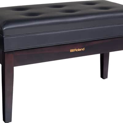 Roland RPB400 Duet Rosewood Adjustable Piano Stool with Button Top and Music Storage image 1
