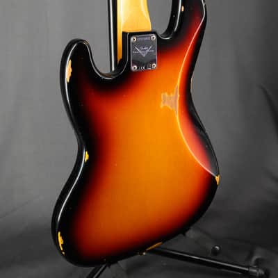 Fender Custom Shop '62 Jazz Bass Relic Reissue - 3 Color Sunburst image 7
