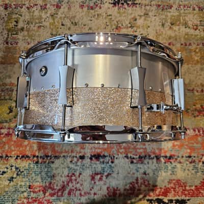 Pork Pie 14x6.5" Aluminum/Maple Hybrid - Champagne Sparkle image 5